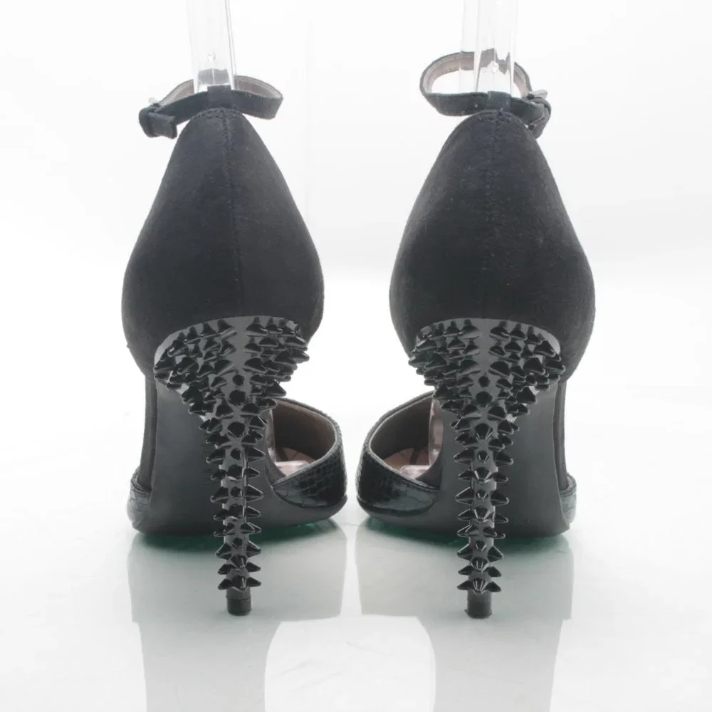 Sam & Libby D'Orsay Stiletto Heels Women 8 Faux Leather Pointed Toe - Picture 8 of 16